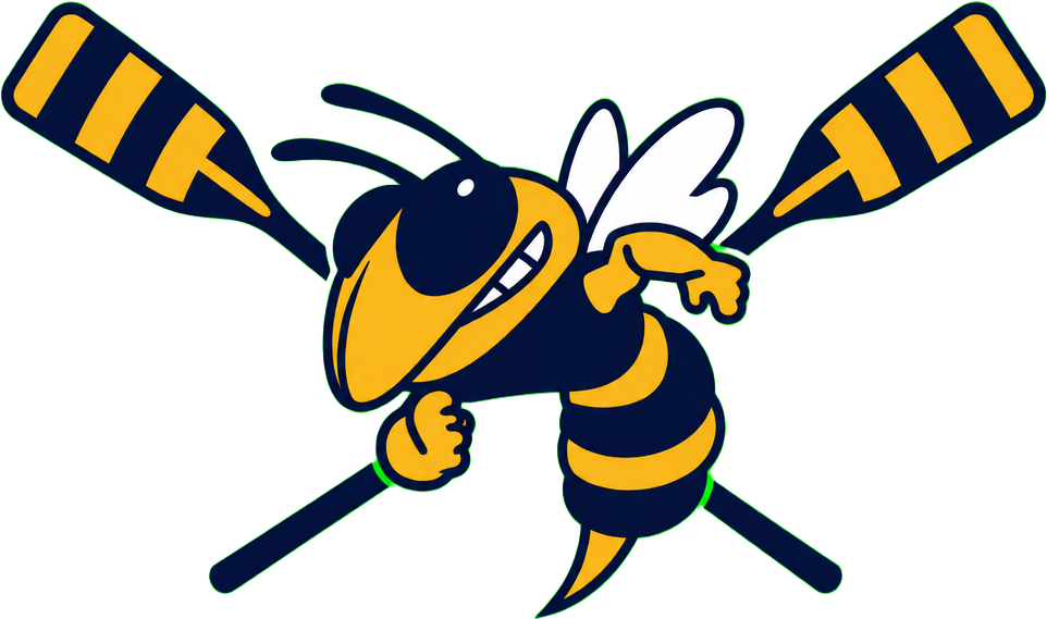 The Hornets mascot with crossed oars